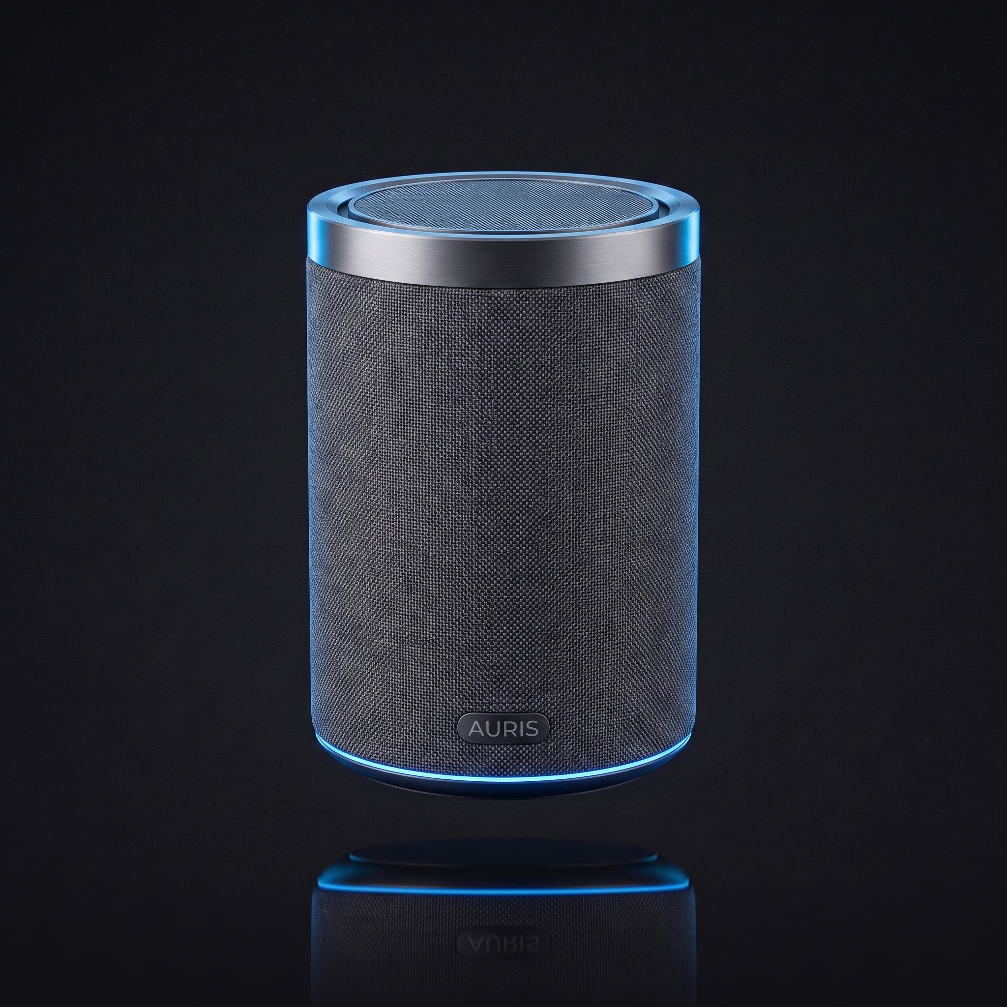 AURIS Halo 360-degree speaker with a glowing light ring